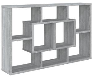Szürke sonoma színű szerelt fa fali polc 85x16x52,5 cm (820461)