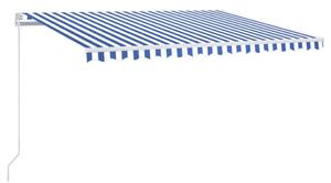 VidaXL kék és fehér kézzel kihúzható napellenző 400 x 300 cm