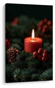 Kép adventi fény tobozok között