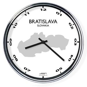 Irodai falióra (világos vagy sötét) - Pozsony / Szlovákia, átmérő 32 cm | DSGN, Výběr barev Světlé