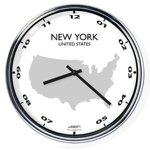 Irodai falióra (világos vagy sötét) - New York / USA, átmérő 32 cm | DSGN, Výběr barev Světlé