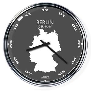 Irodai falióra (világos vagy sötét) - Berlin / Németország, átmérő 32 cm | DSGN, Výběr barev Světlé