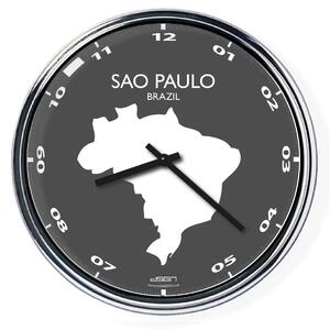 Irodai falióra (világos vagy sötét) - Sao Paulo / Brazília, átmérő 32 cm | DSGN, Výběr barev Světlé
