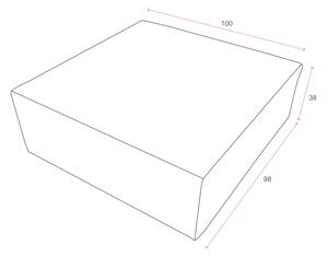 STALONE U alakú ülőgarnitúra + taburet, 420x85x179, royal 14