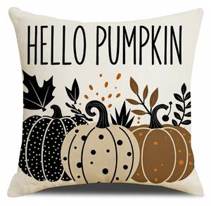 Párnahuzat HELLO PUMPKIN 45x45 cm, bézs