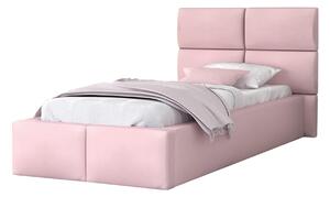 GM DONY kárpitozott ágy ágyneműtartóval 90x200 - rózsaszín