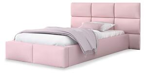 GM DONY kárpitozott ágy ágyneműtartóval 120x200 - rózsaszín