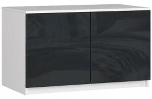 S90 szekrénybővítő - fehér/fényes grafit
