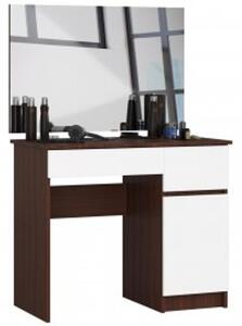 Fésülködőasztal P-2/SL 900x600 jobb - wenge/fehér