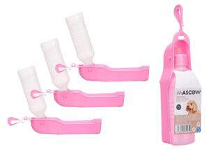 ANIMAL utazós palack kutyáknak 250 ml, rózsaszín