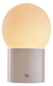 LUCINE LED akkumulátoros asztali lámpa 23 cm, bézs