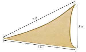 Rana napvitorla háromszög alakú 3x3x3 m bézs