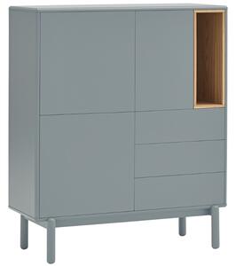 Kék-szürke lakkozott komód Teulat Corvo 100 x 40 cm