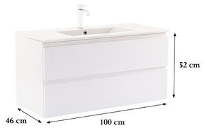 Vario Pull 100 alsó szekrény mosdóval