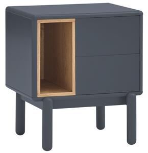 Antracitszürke lakkozott éjjeliszekrény Teulat Corvo 48 x 35 cm