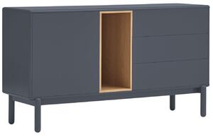 Antracitszürke lakkozott komód Teulat Corvo 140 x 40 cm