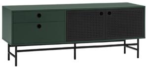Sötétzöld lakkozott TV állvány Teulat Punto 140 x 40 cm