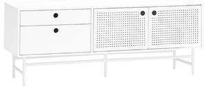 Fehérre lakkozott TV állvány Teulat Punto 140 x 40 cm