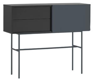 Antracitszürke lakkozott fésülködőasztal Teulat Nube 110 x 35 cm
