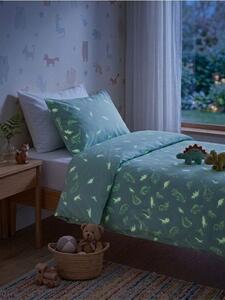 Sinsay - Ágyneműhuzat-szett fluoreszkáló dinoszaurusz mintával - halványzöld