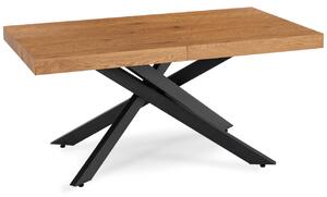 JAKS Hampton bővíthető étkezőasztal fekete 160–240 cm arany tölgy