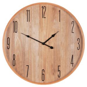 Falióra 53 cm átmérő MDF fa kerettel furnérhatású