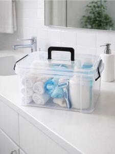 Sinsay - Átlátszó tárolódoboz fedéllel és fogantyúkkal - fehér