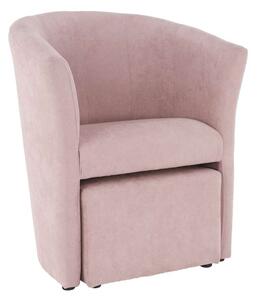 Rose K65_77 Fotel puffal #rózsaszín