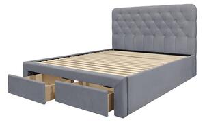 Franciaágy 160 cm Morasol (szürke) 