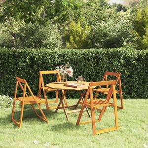 VidaXL 4 darab összecsukható tömör akácfa kerti szék