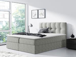 Franciaágy Boxspring 160 cm Cinara (öko-bőr soft 017 (fehér)