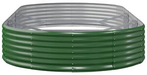 VidaXL zöld porszórt acél kerti magaságyás 296x140x36 cm