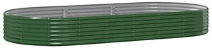 VidaXL zöld porszórt acél kerti magaságyás 296x140x36 cm