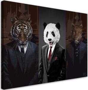 Gario Vászonkép Állatok öltönyben Méret: 60 x 40 cm
