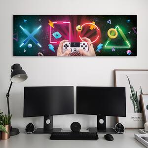 Gario Vászonkép Játékszimbólumok és játékvezérlő Méret: 90 x 30 cm