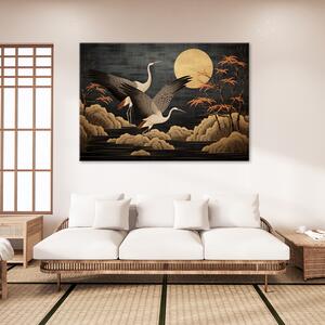 Gario Vászonkép Daruk és a hold Méret: 60 x 40 cm