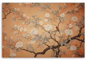 Gario Vászonkép Madarak egy fa virággal Méret: 60 x 40 cm