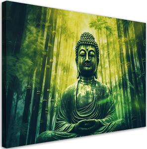 Gario Vászonkép Buddha a bambusz erdőben Méret: 60 x 40 cm