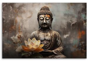 Gario Vászonkép Meditáló Buddha szobra Méret: 60 x 40 cm