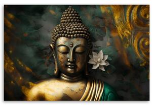 Gario Vászonkép Arany Buddha egy absztrakt háttér Méret: 60 x 40 cm
