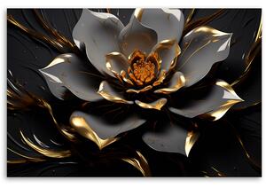 Gario Vászonkép Aranyszürke lótuszvirág Méret: 60 x 40 cm