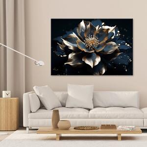 Gario Vászonkép ék-arany lótuszvirág Méret: 60 x 40 cm