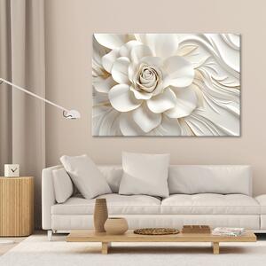 Gario Vászonkép Gyönyörű fehér rózsa Méret: 60 x 40 cm