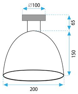 Mennyezeti lámpa APP1303-1C Black