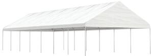 VidaXL fehér polietilén pavilon tetővel 15,61 x 5,88 x 3,75 m