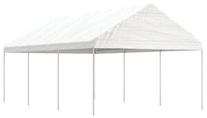 VidaXL fehér polietilén pavilon tetővel 6,69 x 4,08 x 3,22 m