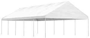 VidaXL fehér polietilén pavilon tetővel 11,15 x 5,88 x 3,75 m
