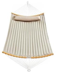 2 személye kemping függőágy párnával, 200x140 cm, max 225 kg, krém bézs színű