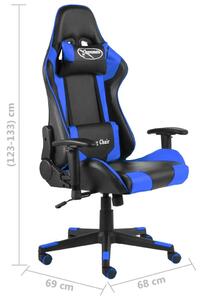 VidaXL műbőr PVC forgó Gamer szék #fekete-kék