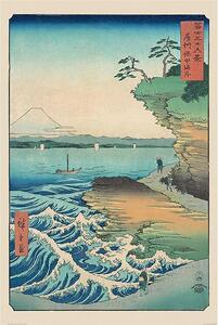 Plakát Hiroshige - Seashore at Hoda, (61 x 91.5 cm)